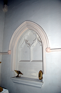 Sedile in the south wall of the chancel June 2012